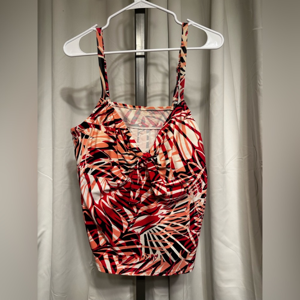 Like New Red Tropical Bra Swim Beach Top